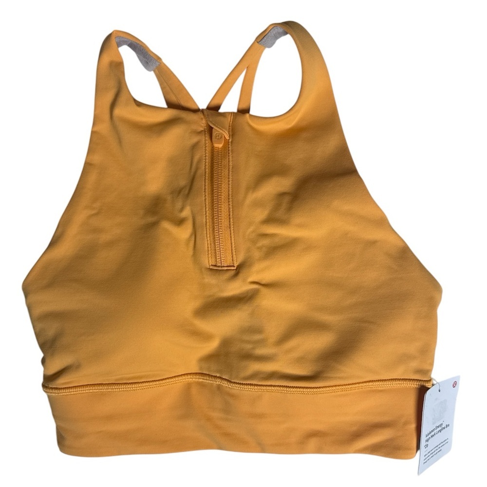 Lululemon Energy Zip High Neck LL Bra Zip, Mango Dream, NWT, Size 4